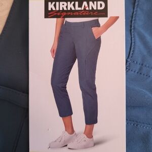 Kirkland Signature Teal Travel Pants with Sturdy Nylon Twill, Size 8, NWT